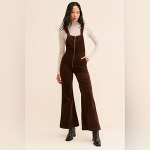 Rolla's Eastcoast Brown Corduroy Flare Overalls Size 30